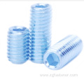 Hexagon socket set screws with cup point with Blue zinc DIN916